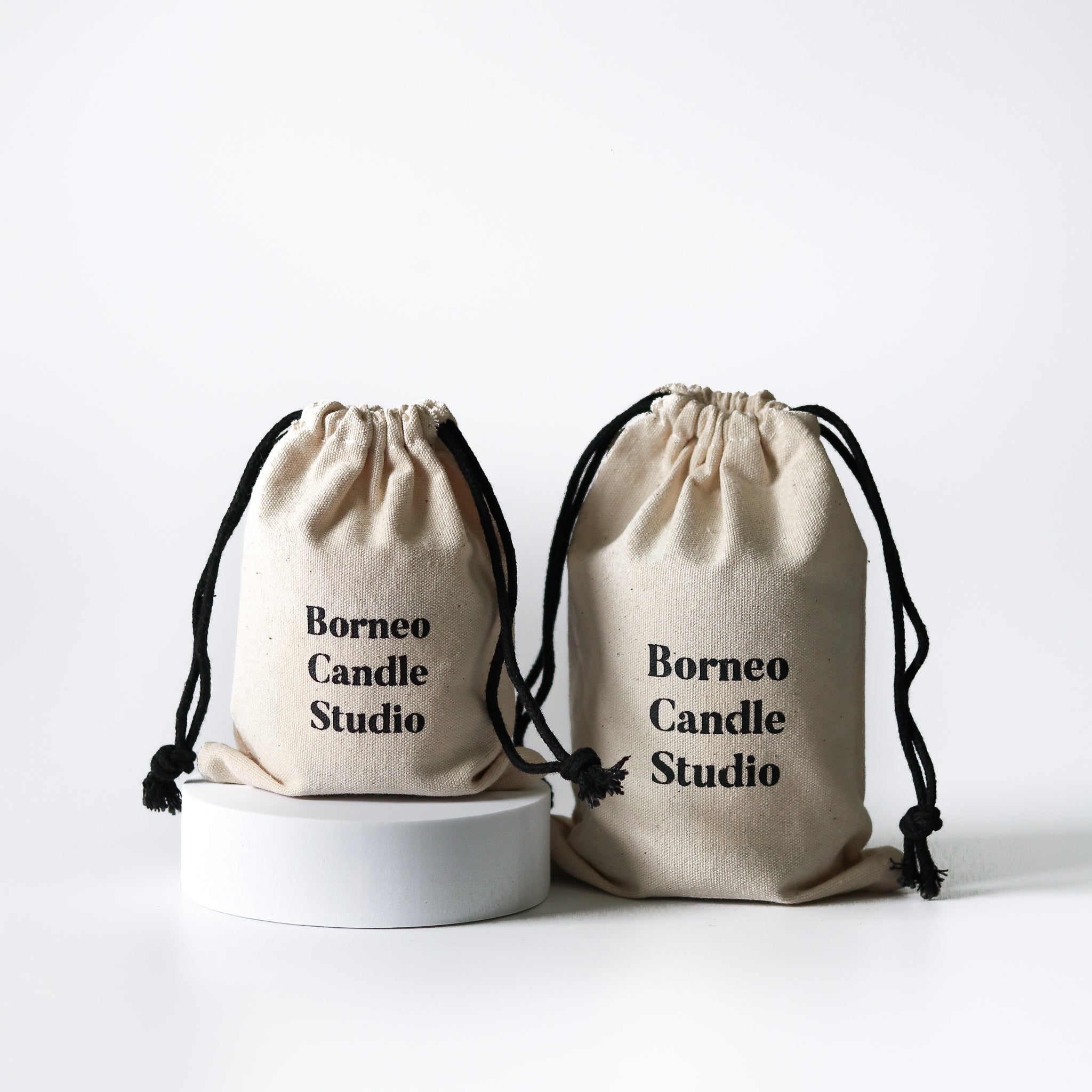 Borneo Candle Studio Product Packaging Cotton Pouch