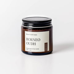 Borneo Oudh Soy Candle by Borneo Candle Studio Brunei - agarwood, leather, elemi