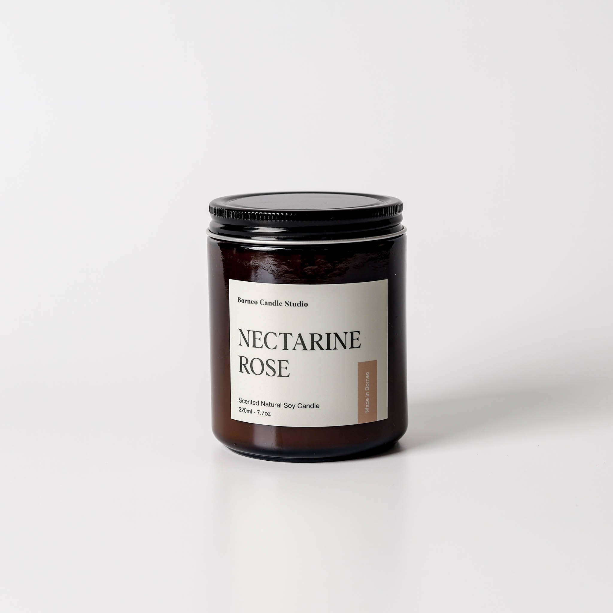 Nectarine Rose Soy Candle - Borneo Candle Studio Brunei