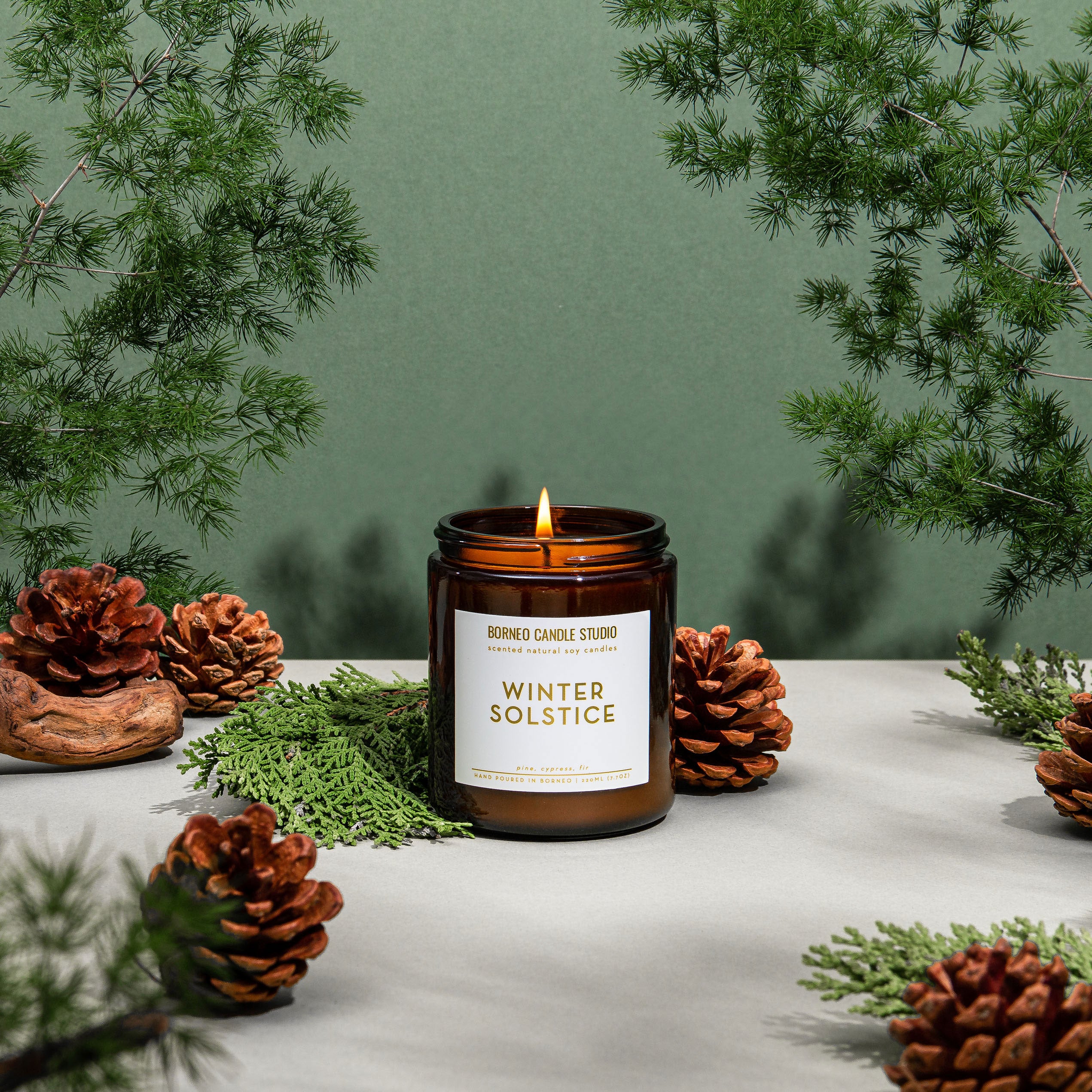 Winter Solstice Borneo Candle Studio Scented Candle Christmas 2022